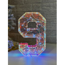 Цифра дев’ять голографічна з LED підсвічуванням (арт. 3509)