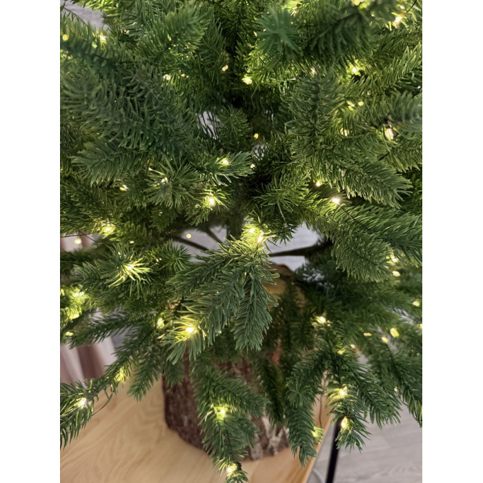 Новогодняя ёлка на пеньке с гирляндой 1 метр