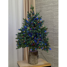 Ёлка на пеньке с гирляндой 1 м (арт. 3511)