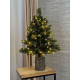 Новорічна ялинка на пеньку з гірляндою 1 метр