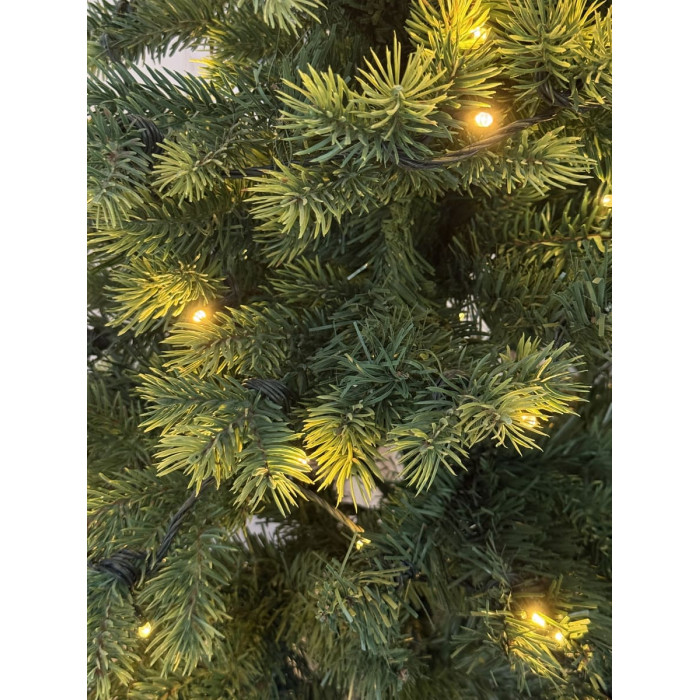 Новорічна ялинка на пеньку з гірляндою 1 метр