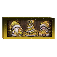 Набір дерев’яних новорічних прикрас (арт. 3551)