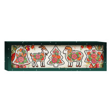 Набір дерев’яних новорічних прикрас (арт. 3553)