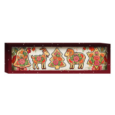 Набір дерев’яних новорічних прикрас (арт. 3568)