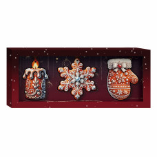 Набір дерев’яних новорічних прикрас (арт. 3569)