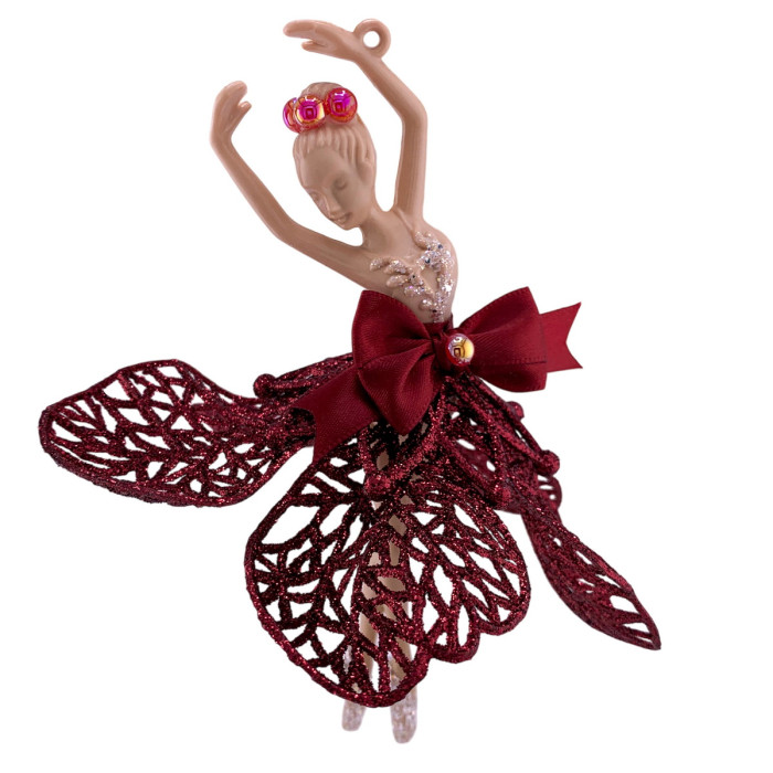 Новорічна фігурка Балерина червоний