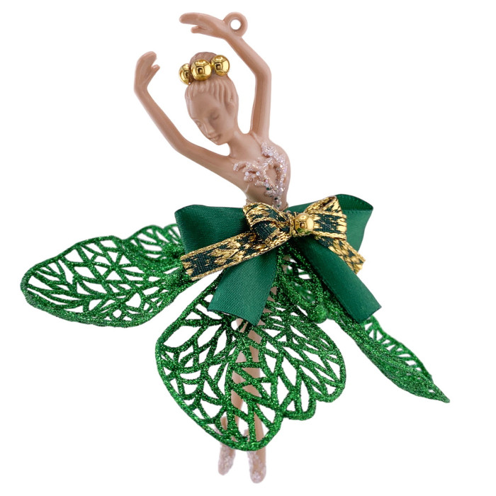 Новорічна фігурка Балерина зелений