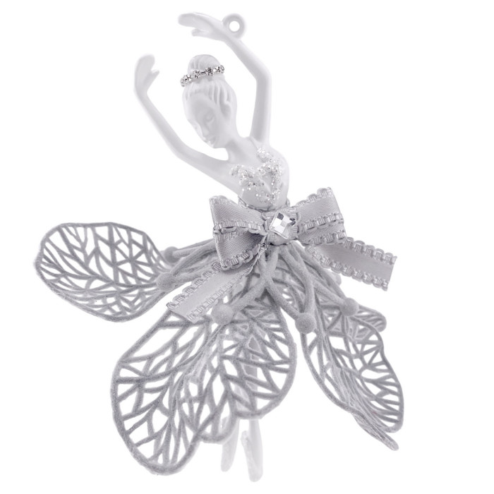 Новорічна фігурка Балерина срібло