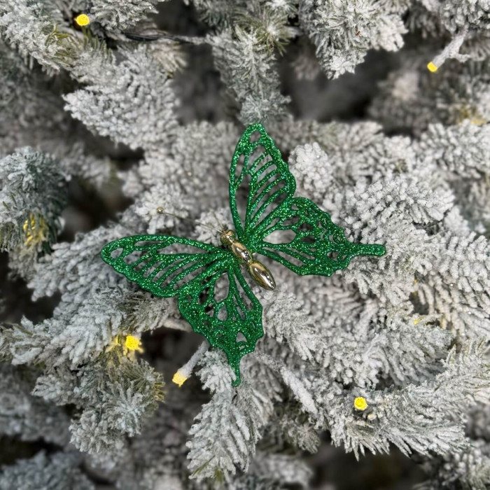 Прикраса новорічна Метелик міні - зелений