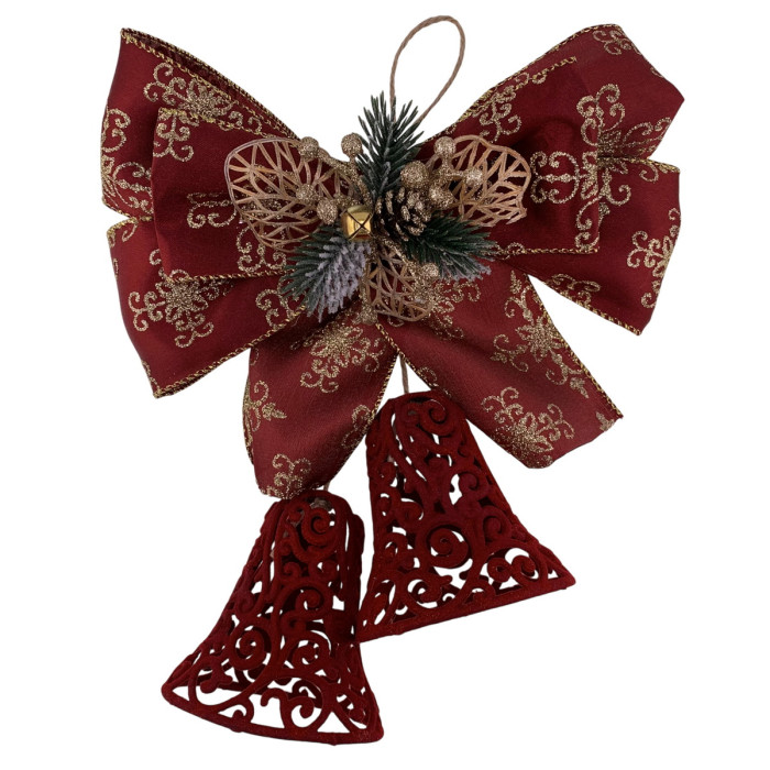 Новорічні Дзвіночки ажурні червоні