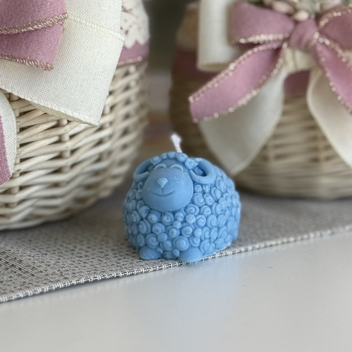 Великодня свічка баранчик блакитна