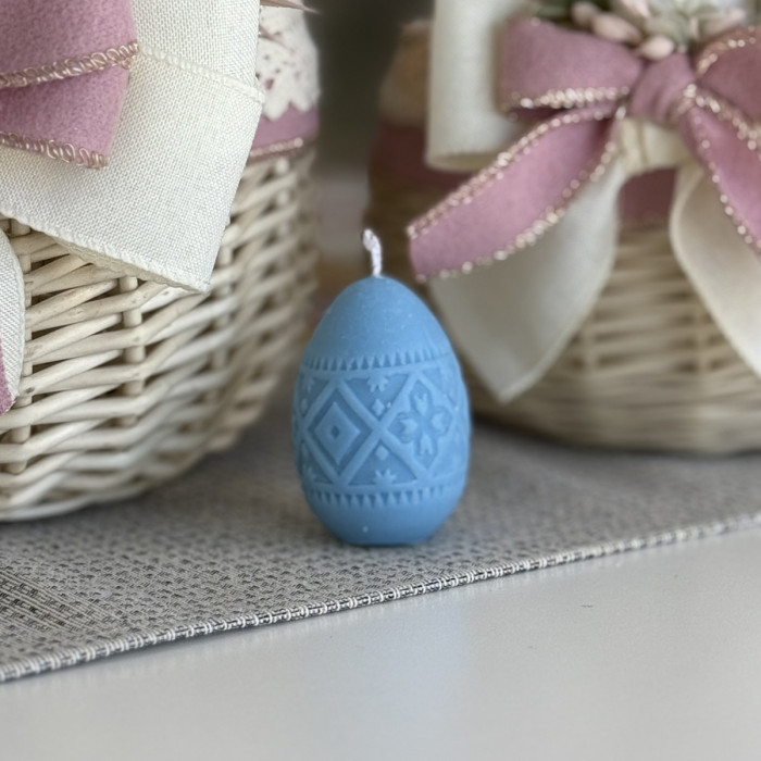 Великодня свічка писанка блакитна