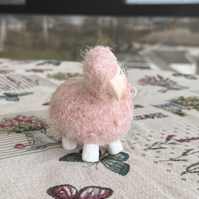 Великодній декоративний баранчик рожевий