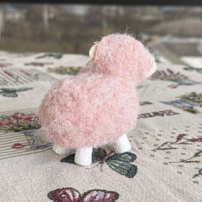 Великодній декоративний баранчик рожевий