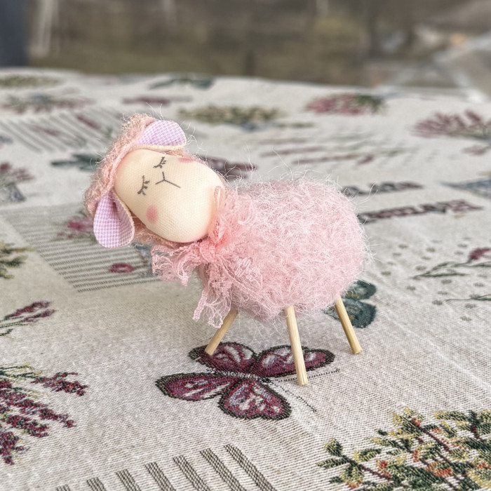 Великодній декоративний баранчик рожевий