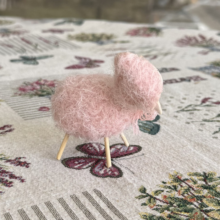 Великодній декоративний баранчик рожевий