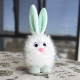 Великодній декоративний зайчик білий малий