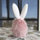 Великодній декоративний зайчик рожевий великий