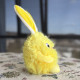 Великодній декоративний зайчик жовтий великий