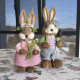 Великодній декоративний зайчик дівчинка з соломи