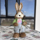 Великодній декоративний зайчик хлопчик з соломи