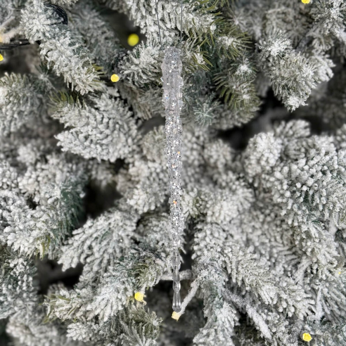 Прикраса новорічна Бурулька 18см - діамант