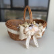 Великодній кошик ручної роботи з натуральної лози з декором, великий