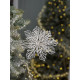 Прикраса новорічна Квітка Різдвяник павутинка-2 - біла