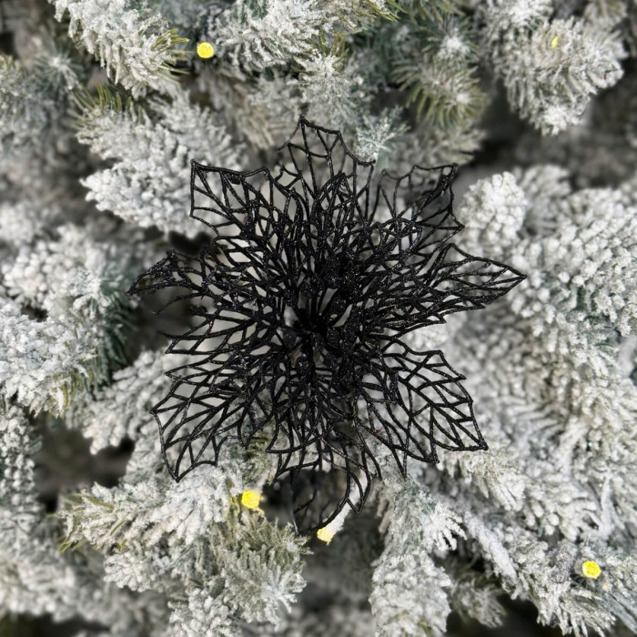 New Year's decoration Flower Christmas cobweb - black