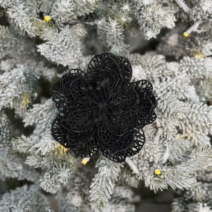 New Year's decoration Christmas flower medium - black