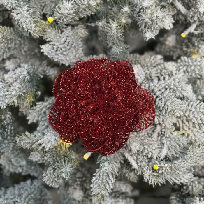 New Year's decoration Christmas flower medium - red