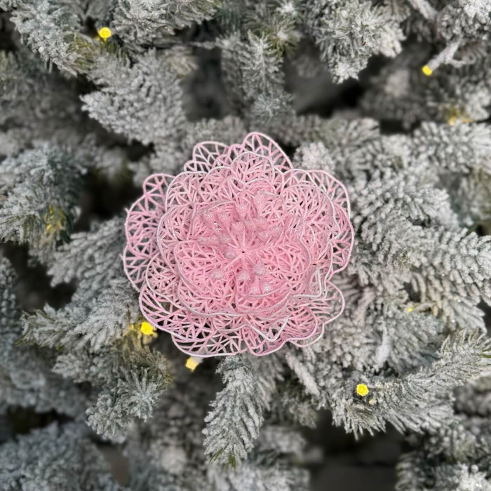 New Year's decoration Christmas flower medium - pink