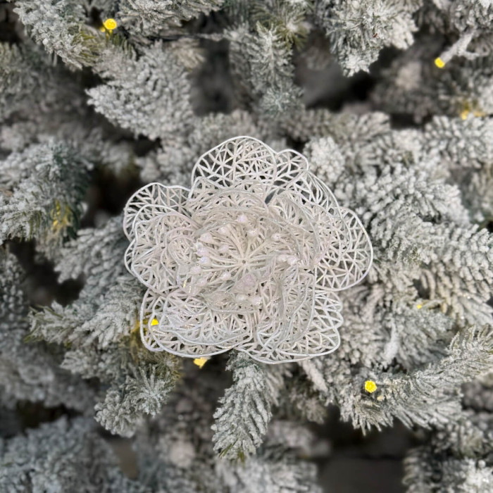 New Year's decoration Christmas flower medium - white