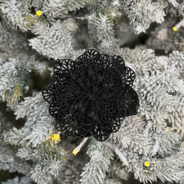 New Year's decoration Christmas flower mini - black