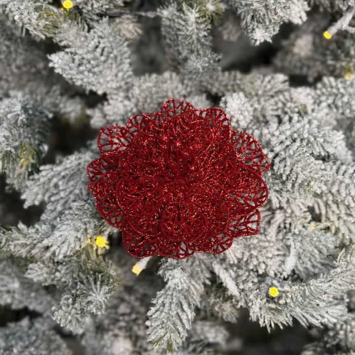 New Year's decoration Christmas flower mini - red