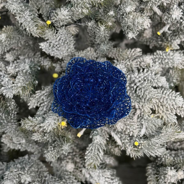 New Year's decoration Christmas flower mini - navy blue