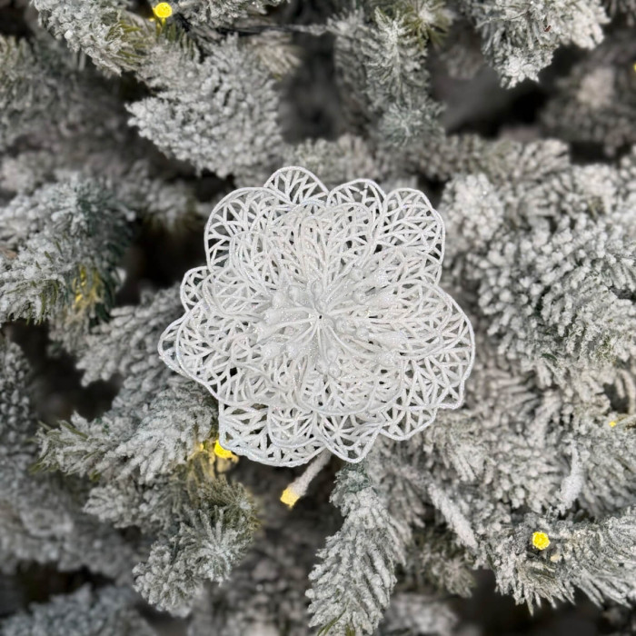 New Year's decoration Christmas flower mini - white