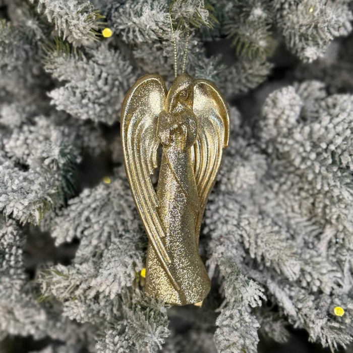 Новорічна фігурка Янгол молиться-2 золотий