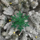 Новогоднее украшение Снежинка Морозко - зеленый