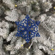 Прикраса новорічна Сніжинка Кристал - синій