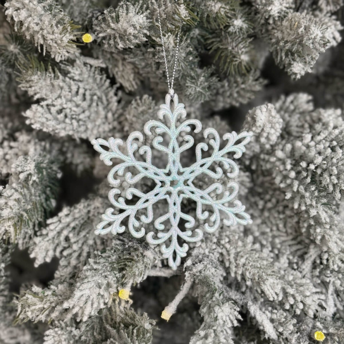 Christmas decoration Snowflake Crystal - sky blue