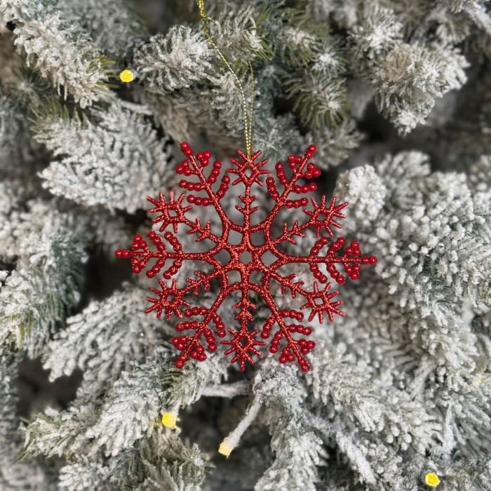 Christmas decoration Snowflake Classic - red