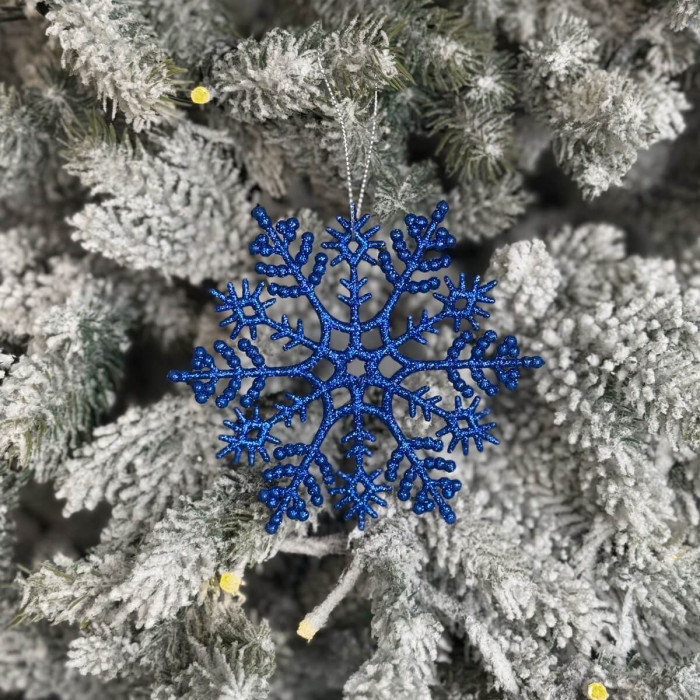 Прикраса новорічна Сніжинка Класика - синій