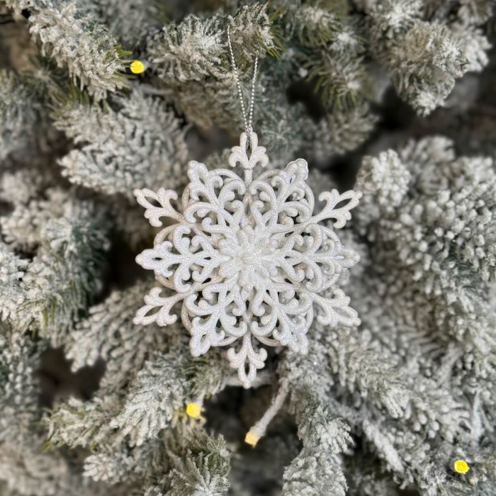 Christmas decoration Snowflake Crystal three-dimensional - white