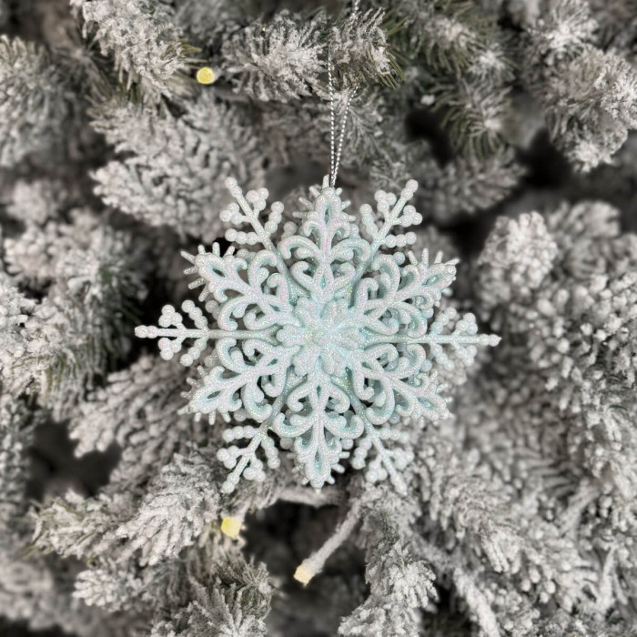 Christmas decoration Snowflake Classic three-dimensional - sky blue