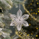 Christmas decoration Snowflake Edelweiss - white