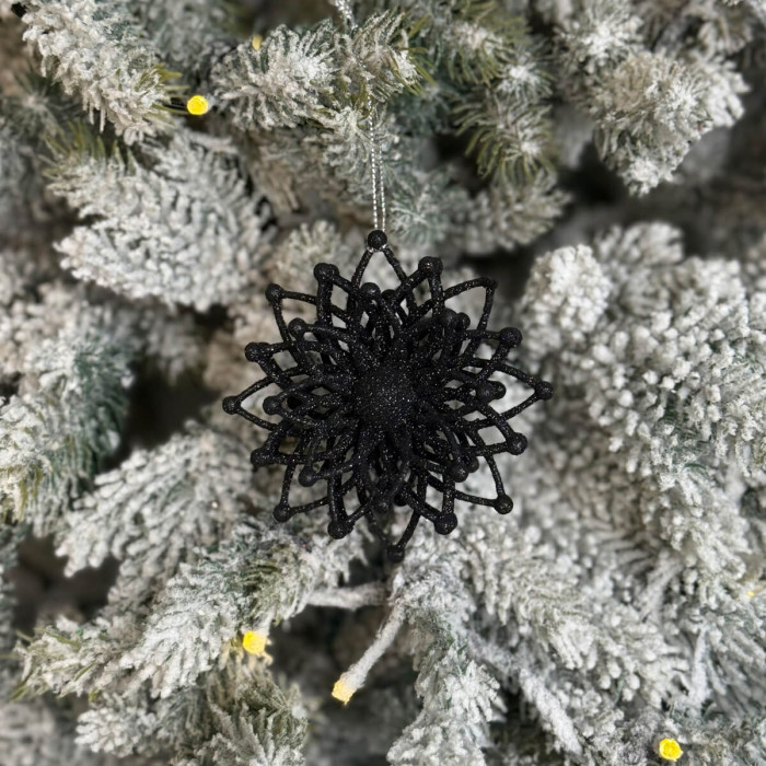 Christmas decoration Snowflake Molecule - black