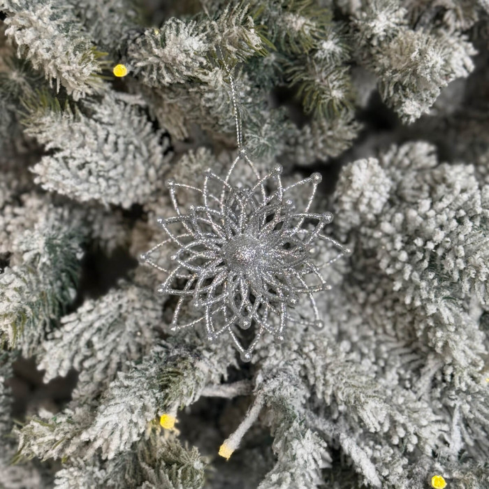 Christmas decoration Snowflake Molecule - silver