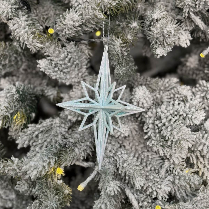 Новогоднее украшение Ромб малый - голубой