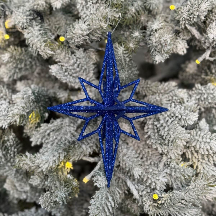 Прикраса новорічна Ромб великий - синій